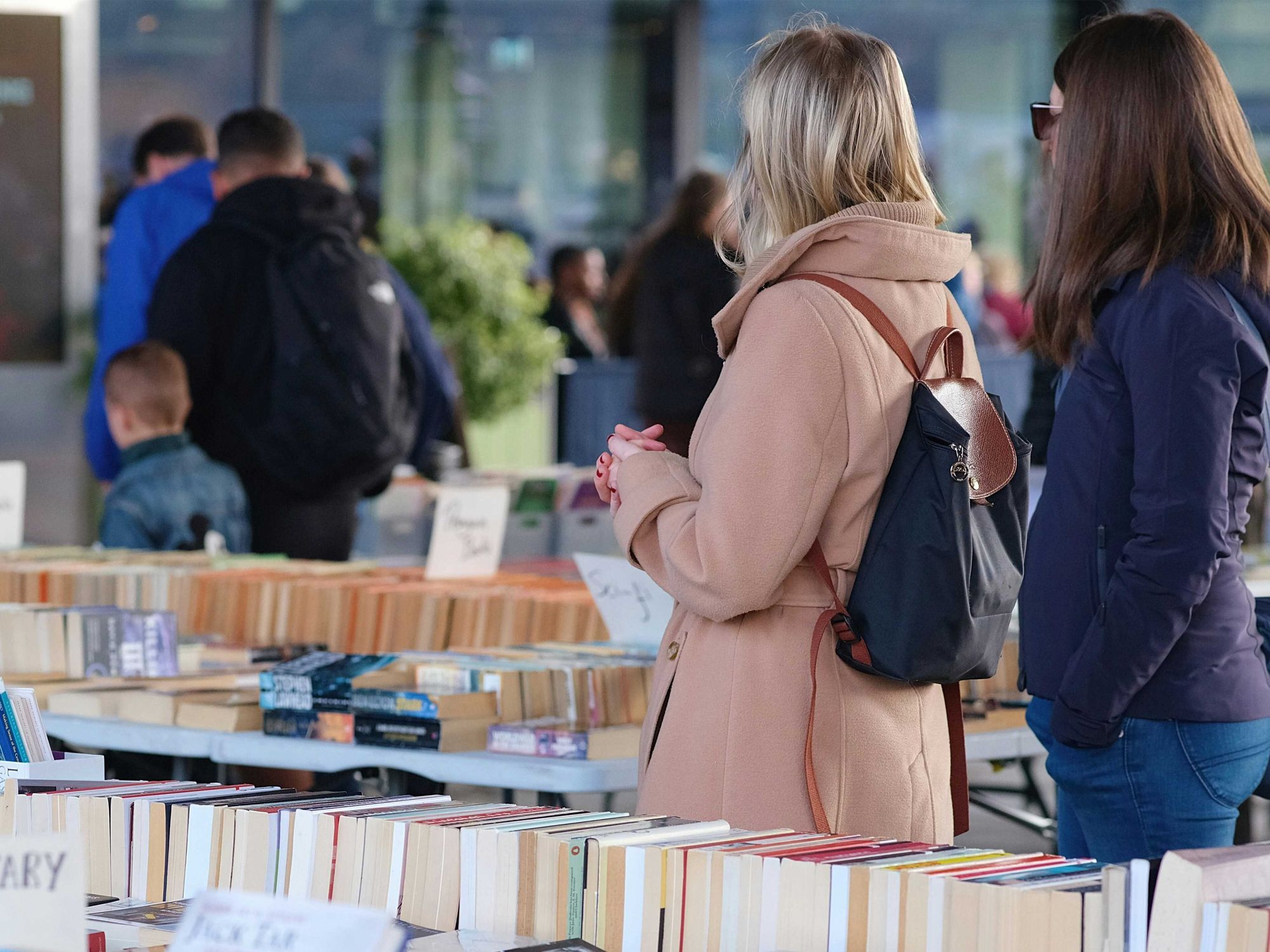 Book fair sale stock photo