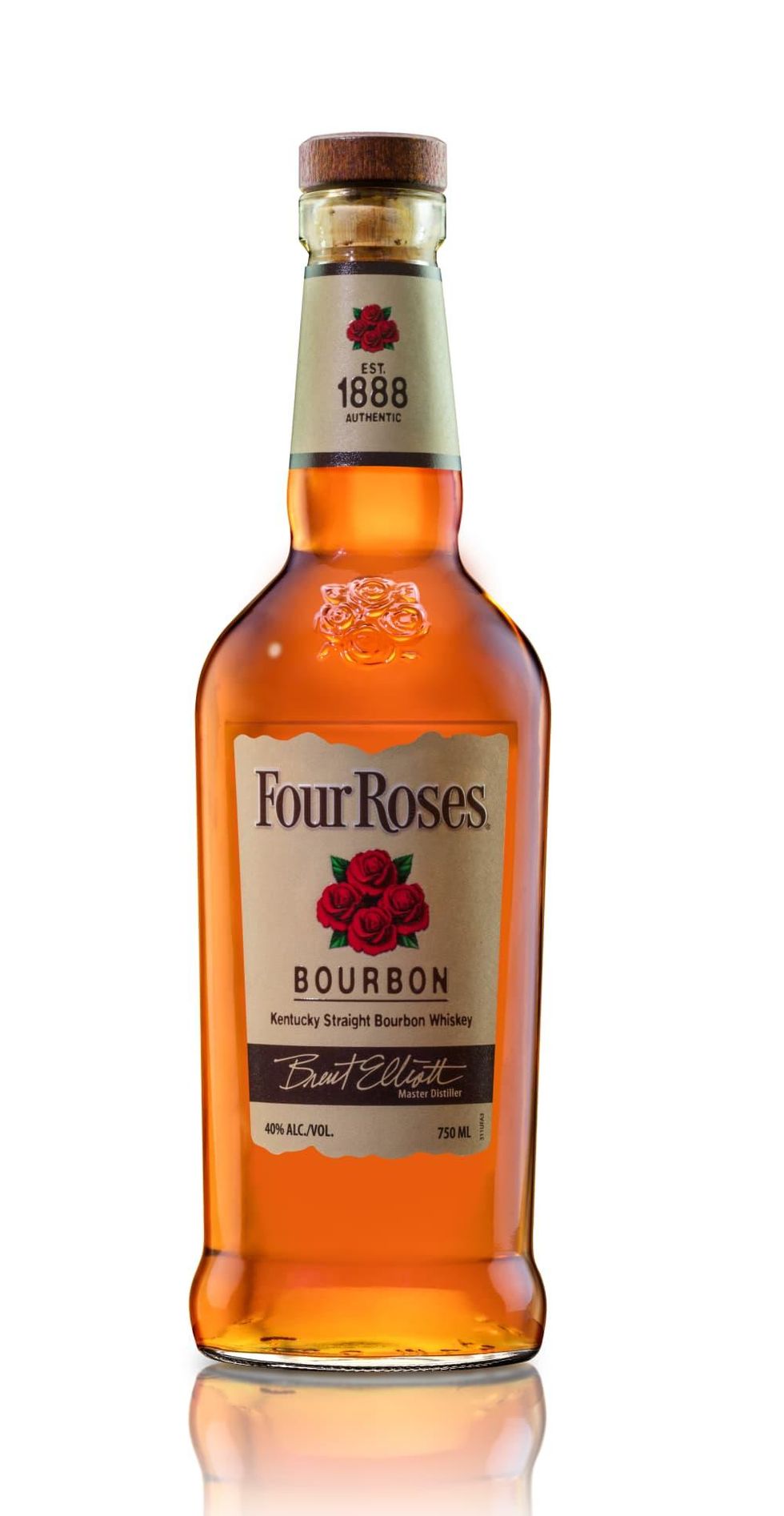 Bottle of Four Roses bourbon