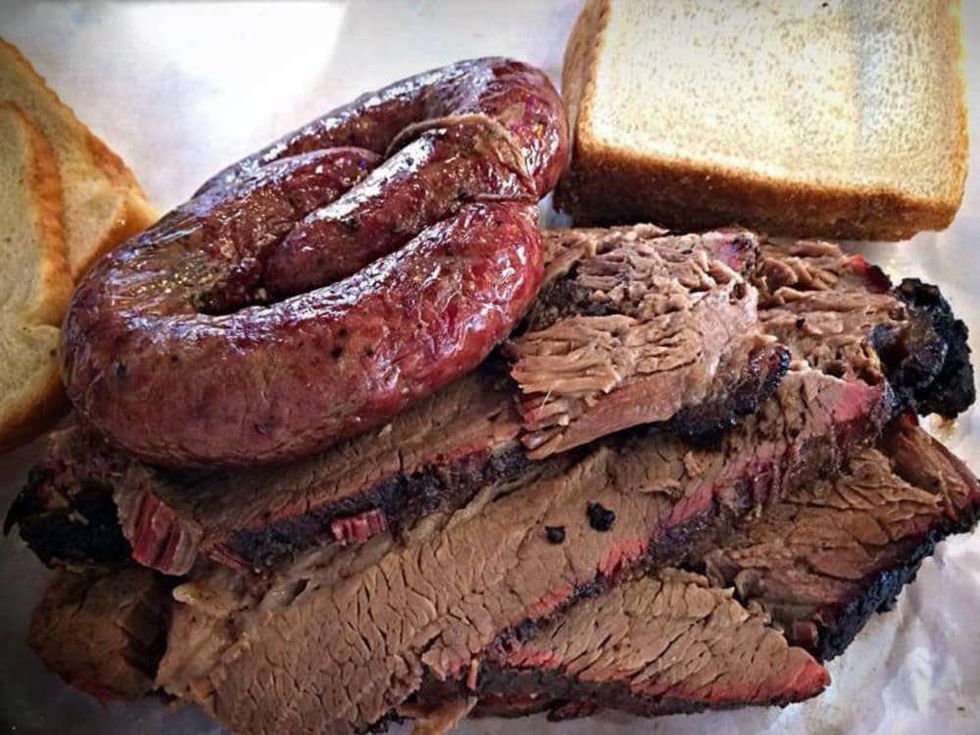 Brisket and sausage at Lockhart Smokehouse in Dallas