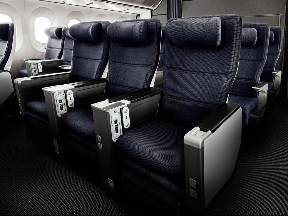 British Airways 787 dreamliner World Traveler Plus seating