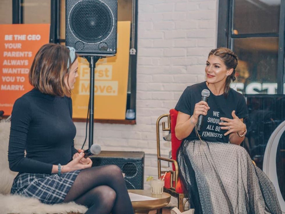 Bumble Understated Leather The Kindness Campaign VIP Event at Antone's Upstairs Alex Williamson Genevieve Padalecki