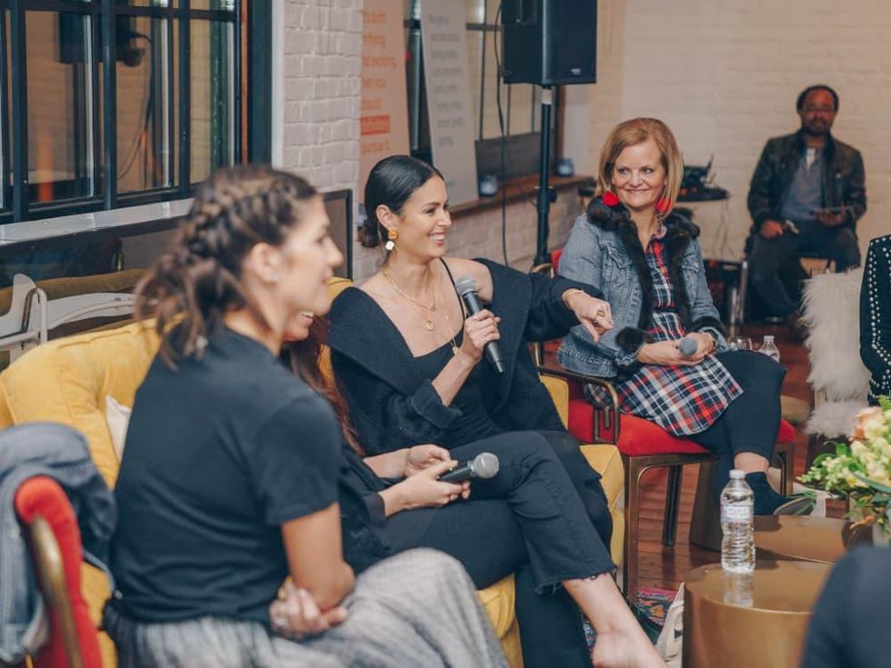 Bumble Understated Leather The Kindness Campaign VIP Event at Antone's Upstairs Nicole Trunfio Melinda Garvey