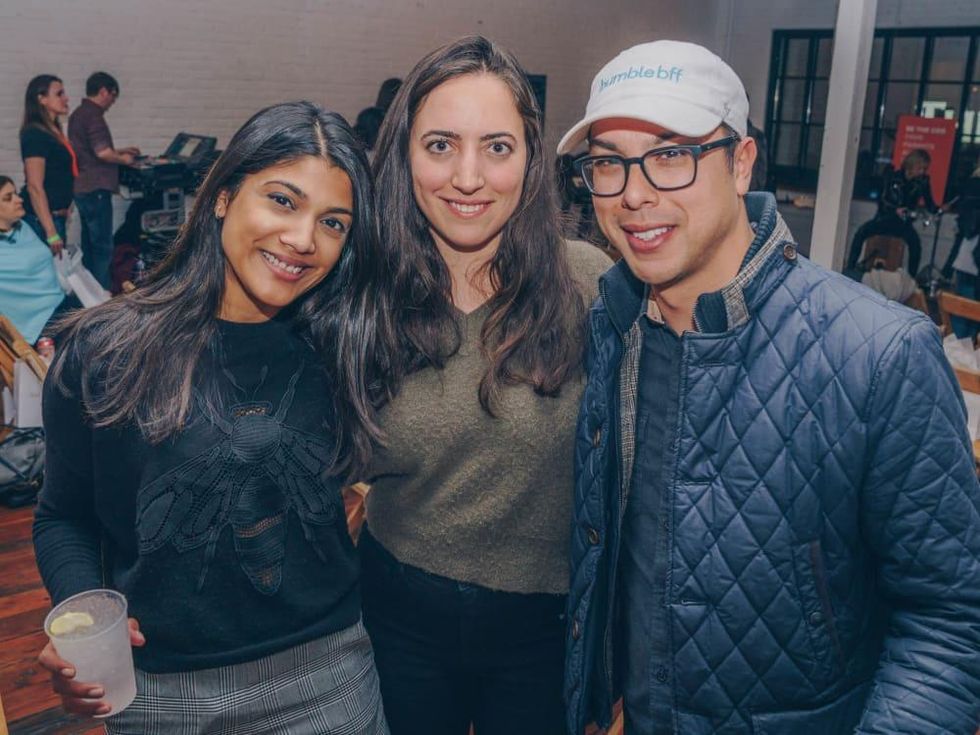 Bumble Understated Leather The Kindness Campaign VIP Event at Antone's Upstairs Tareen Alam Emily Wright Justin Balanon