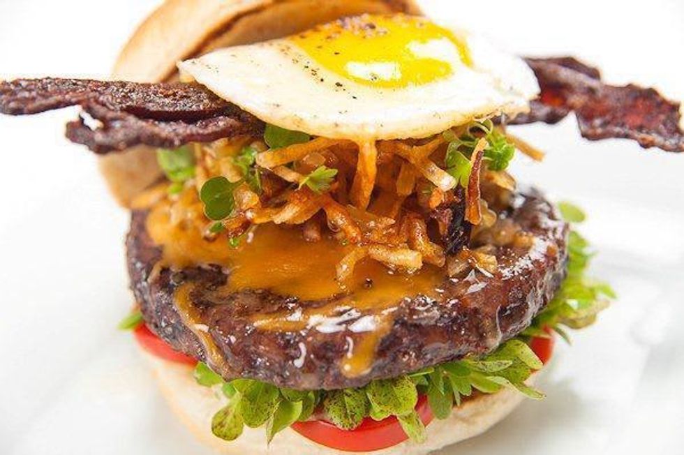 burger Hangover Burger Valentino VIN Bar at Hotel Derek