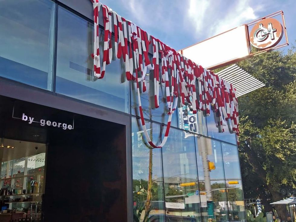 ByGeorge South Congress Magda Sayeg yarn bomb Christmas 2016