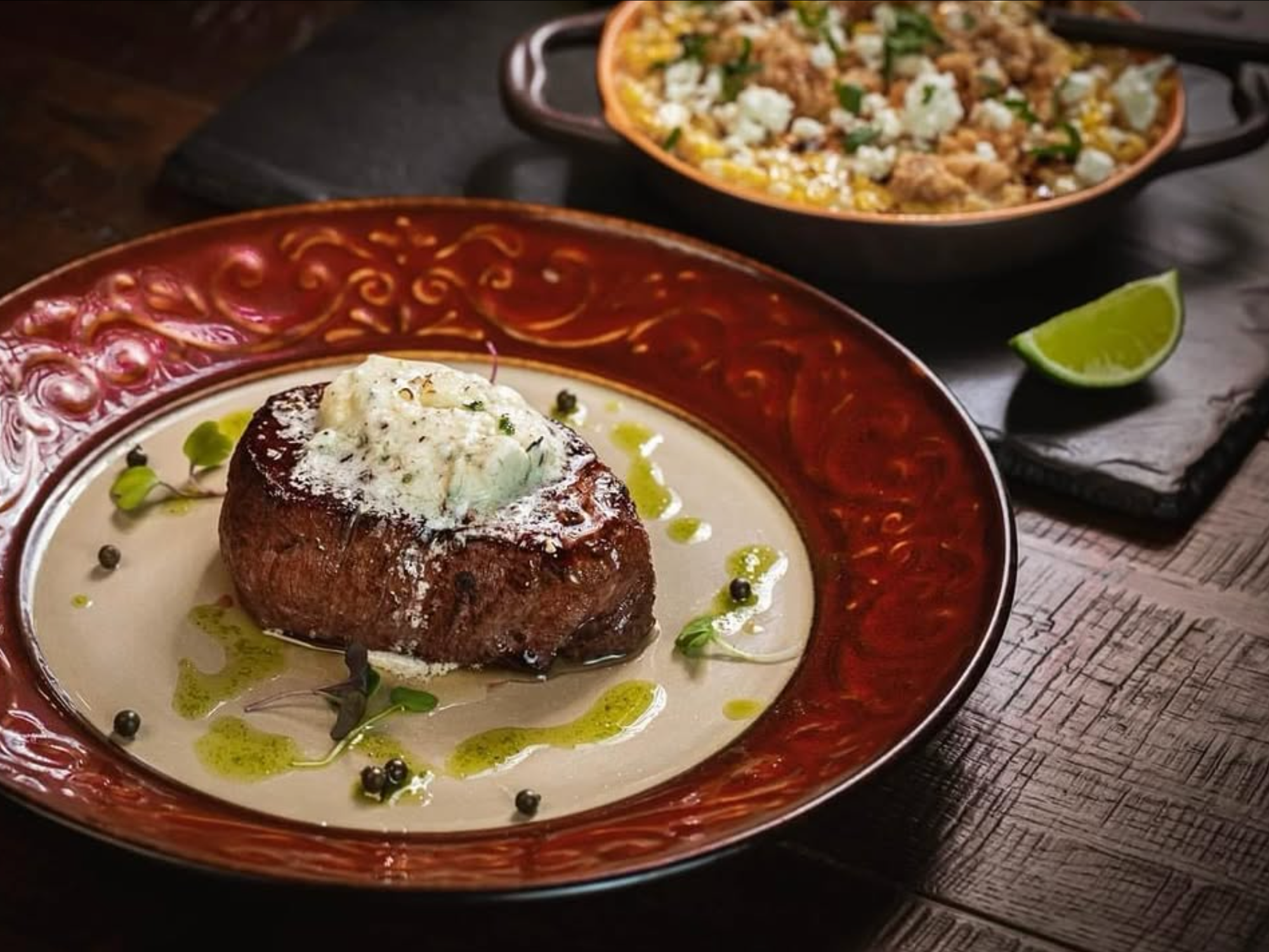 Cabernet Grill steak and side