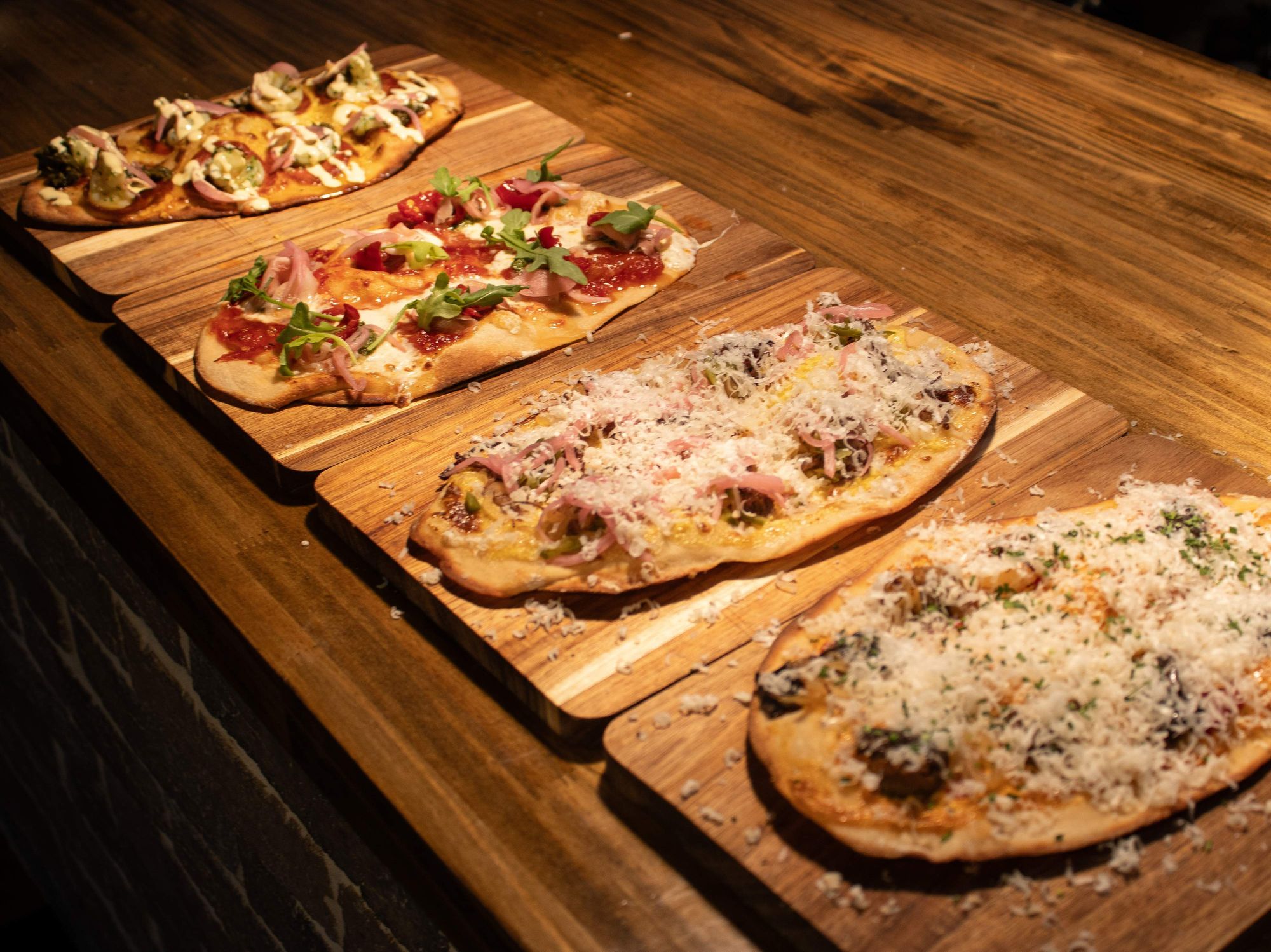 Caf\u00e9 Largesse Spanish-style coca pizza