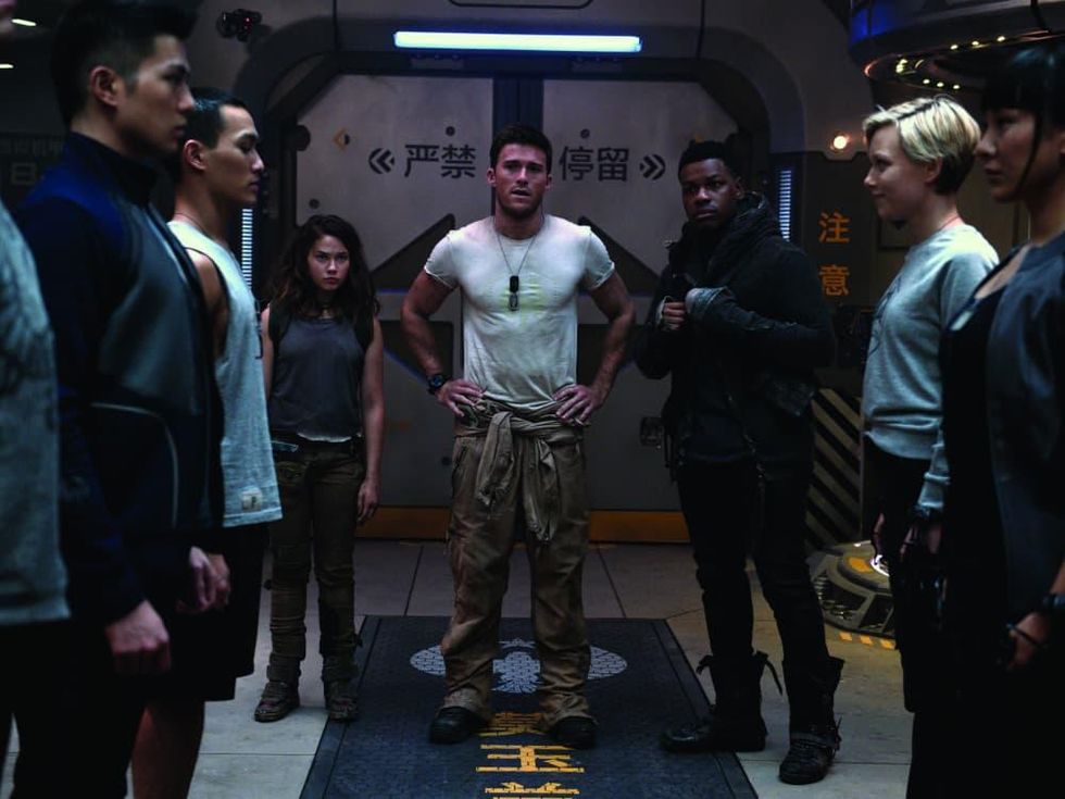 Cailee Spaeny, Scott Eastwood, and John Boyega in Pacific Rim Uprising