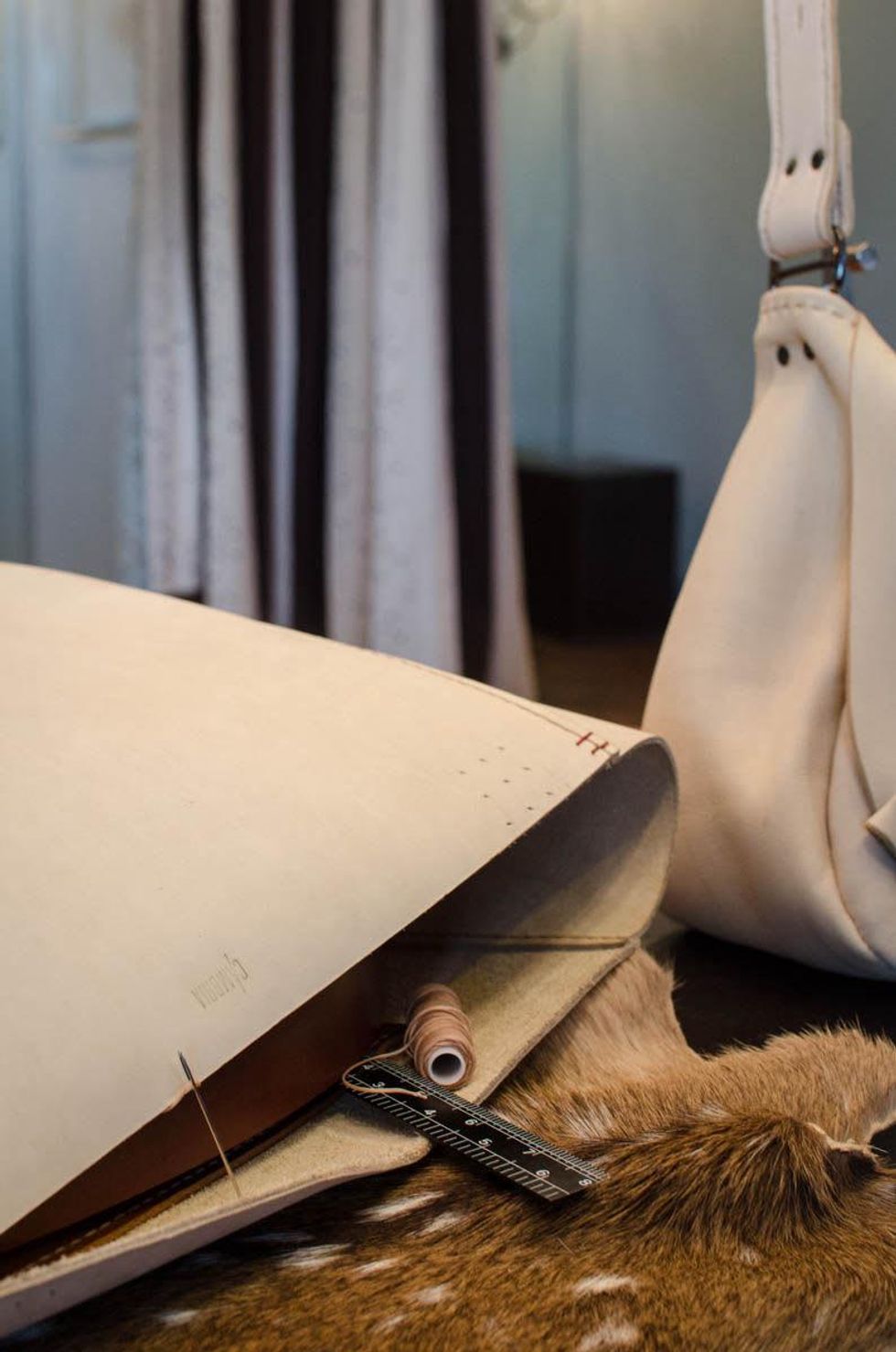 Cambria leather goods on display at By George