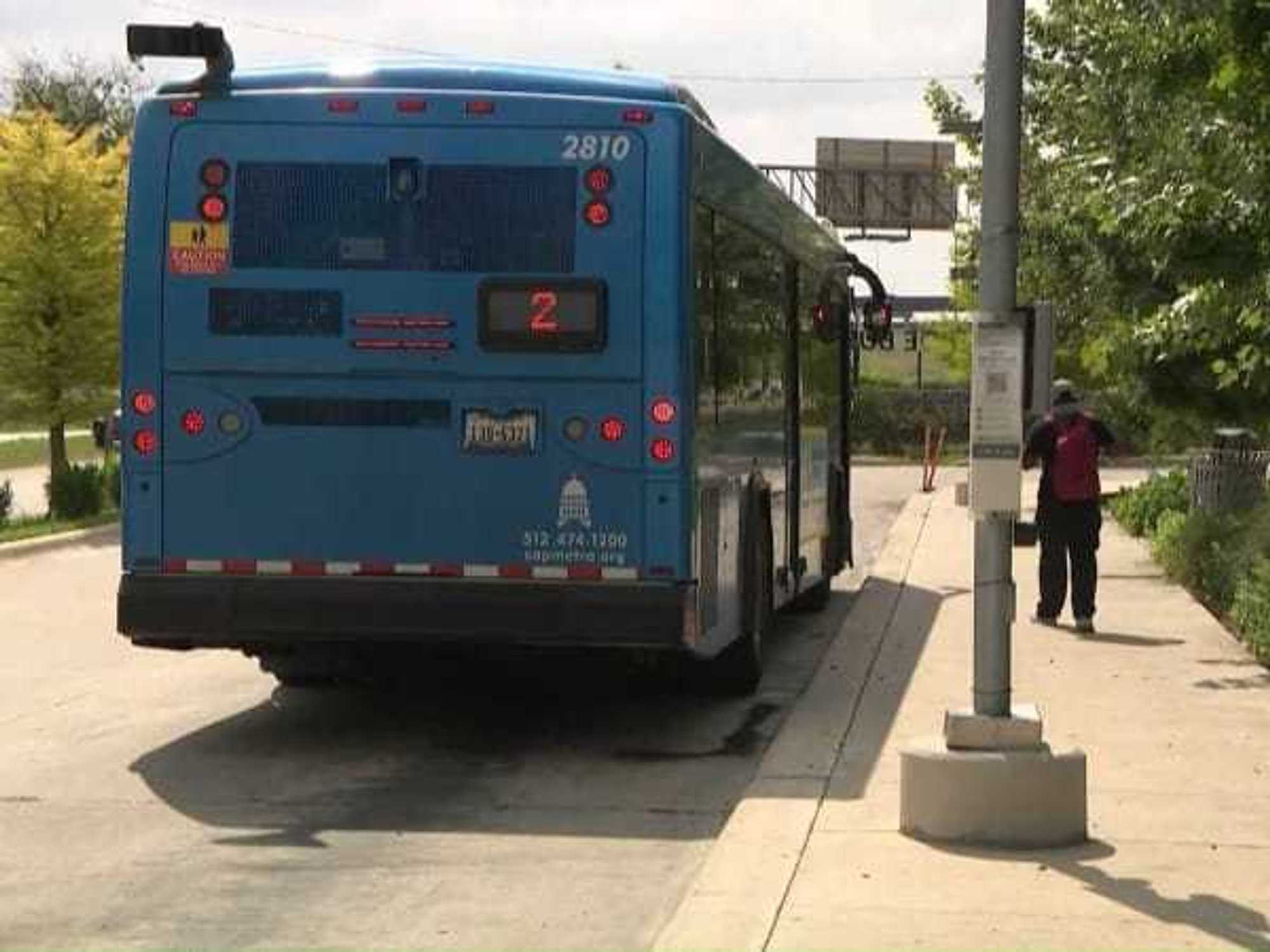 CapMetro bus from behind