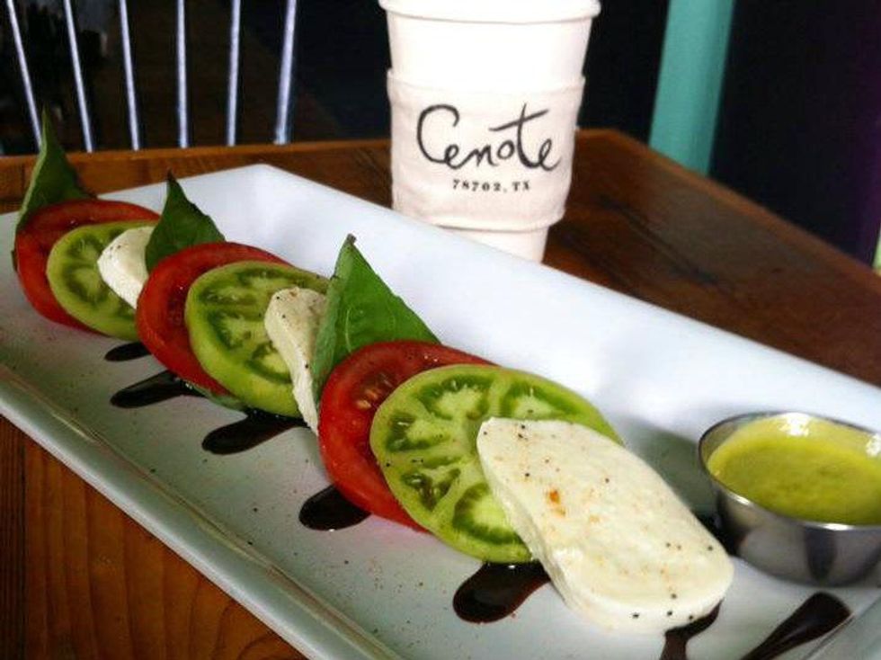 Caprese salad at Cenote restaurant in Austin