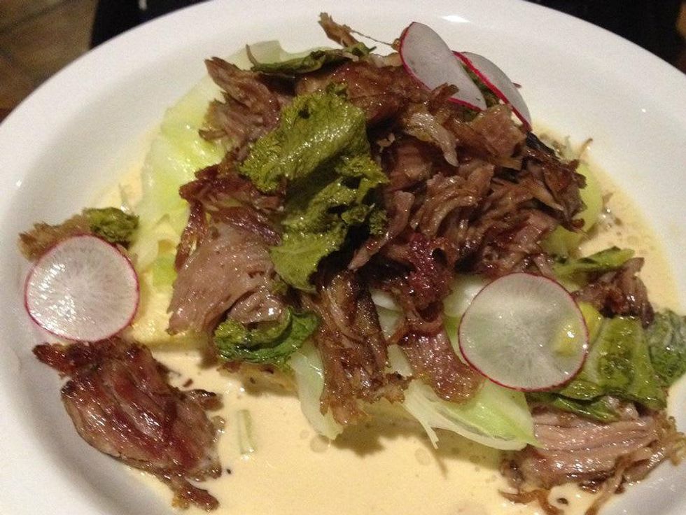 carnitas dish on the menu of The Hightower