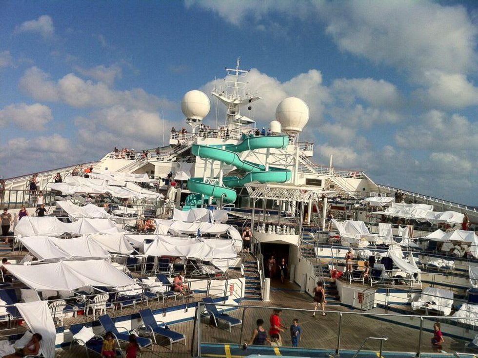 Carnival Triumph, tents on deck