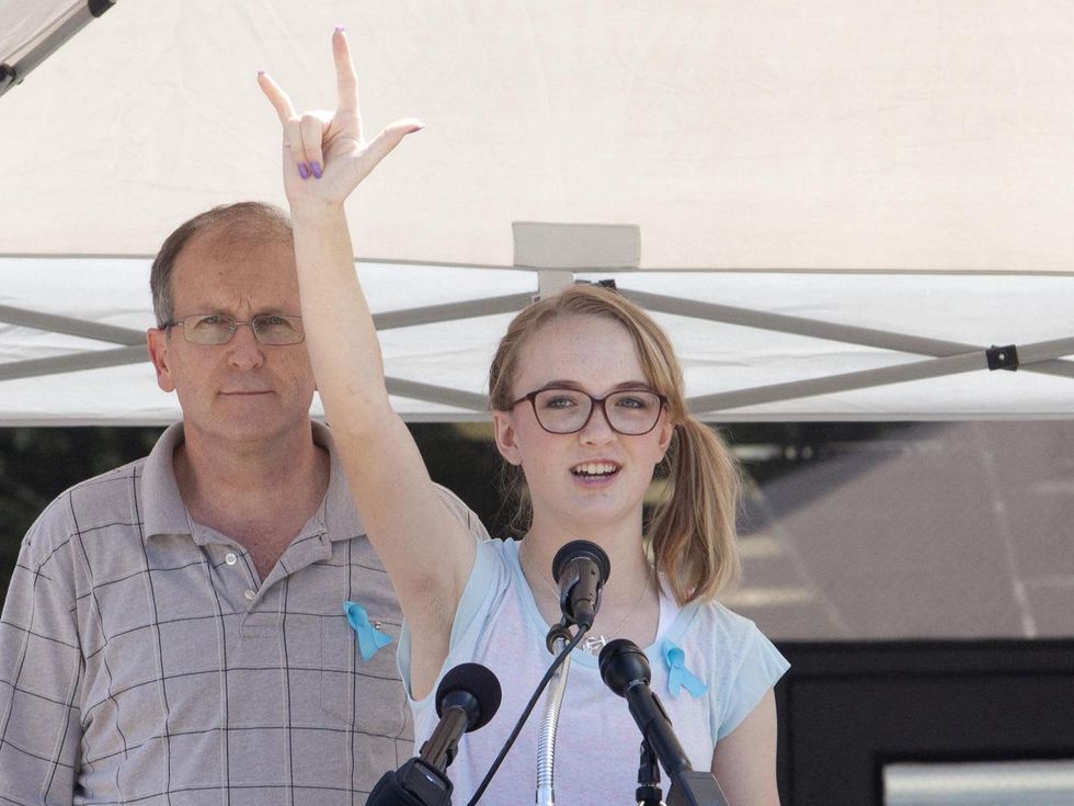 Cassidy Stay at funeral service July 2014