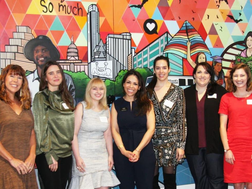 Cassie Swenson, Lindsay Muse, Chelsea Toler-Hoffmann, Celeste Flores, Catherine Lucchesi, Amy Morris, Christine Herlin at St. David's Foundation