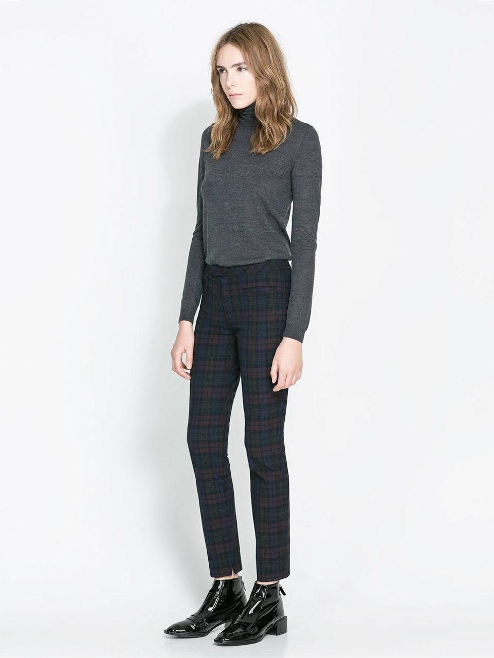 CHECKED LEGGING STYLE TROUSERS