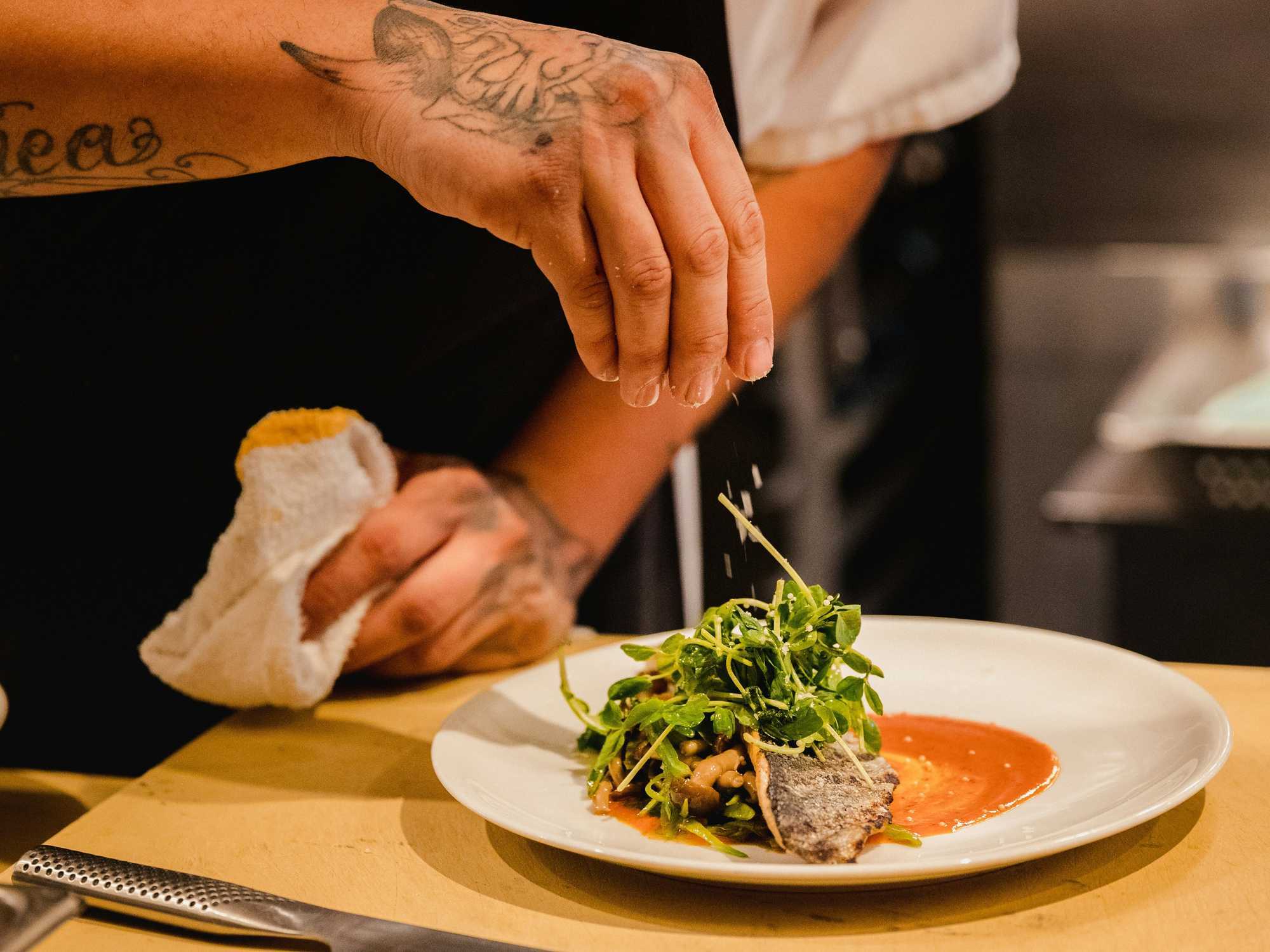 Chef preparing a meal