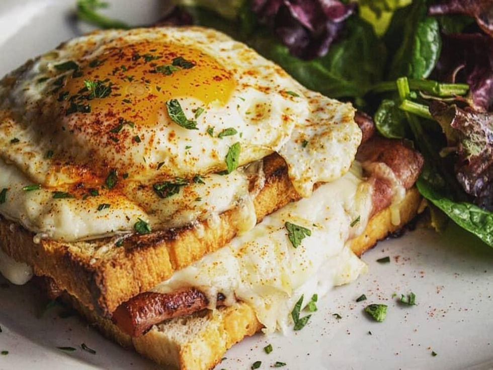 Chez Nous restaurant Austin croque madame