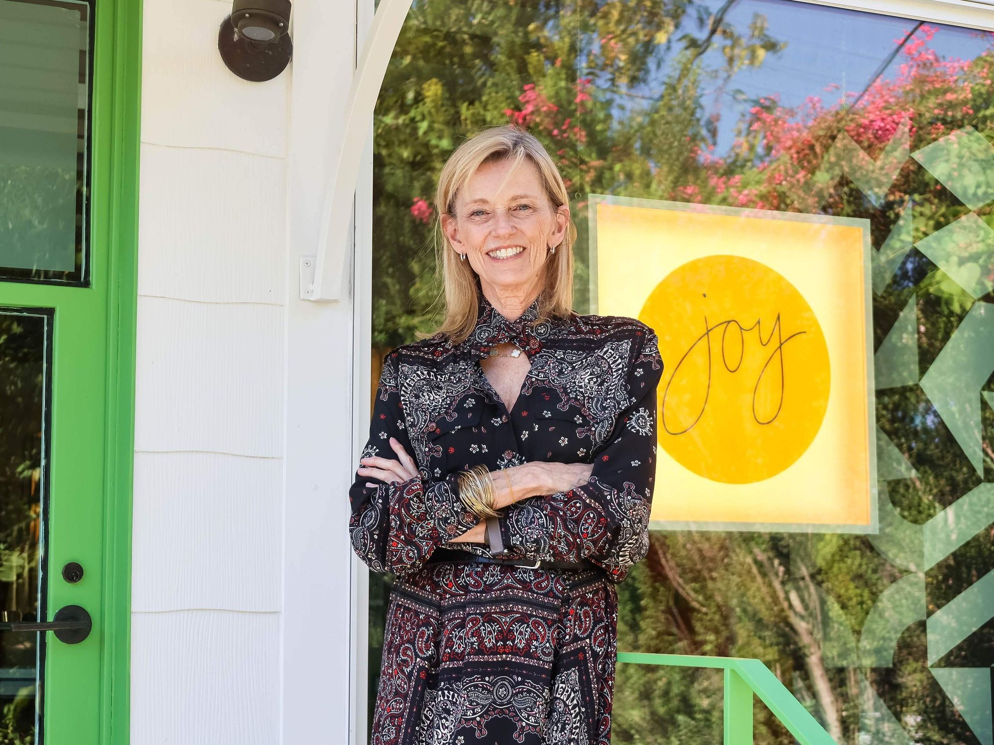 Chris Mattsson stands in front of Joy Gift Shoppe.
