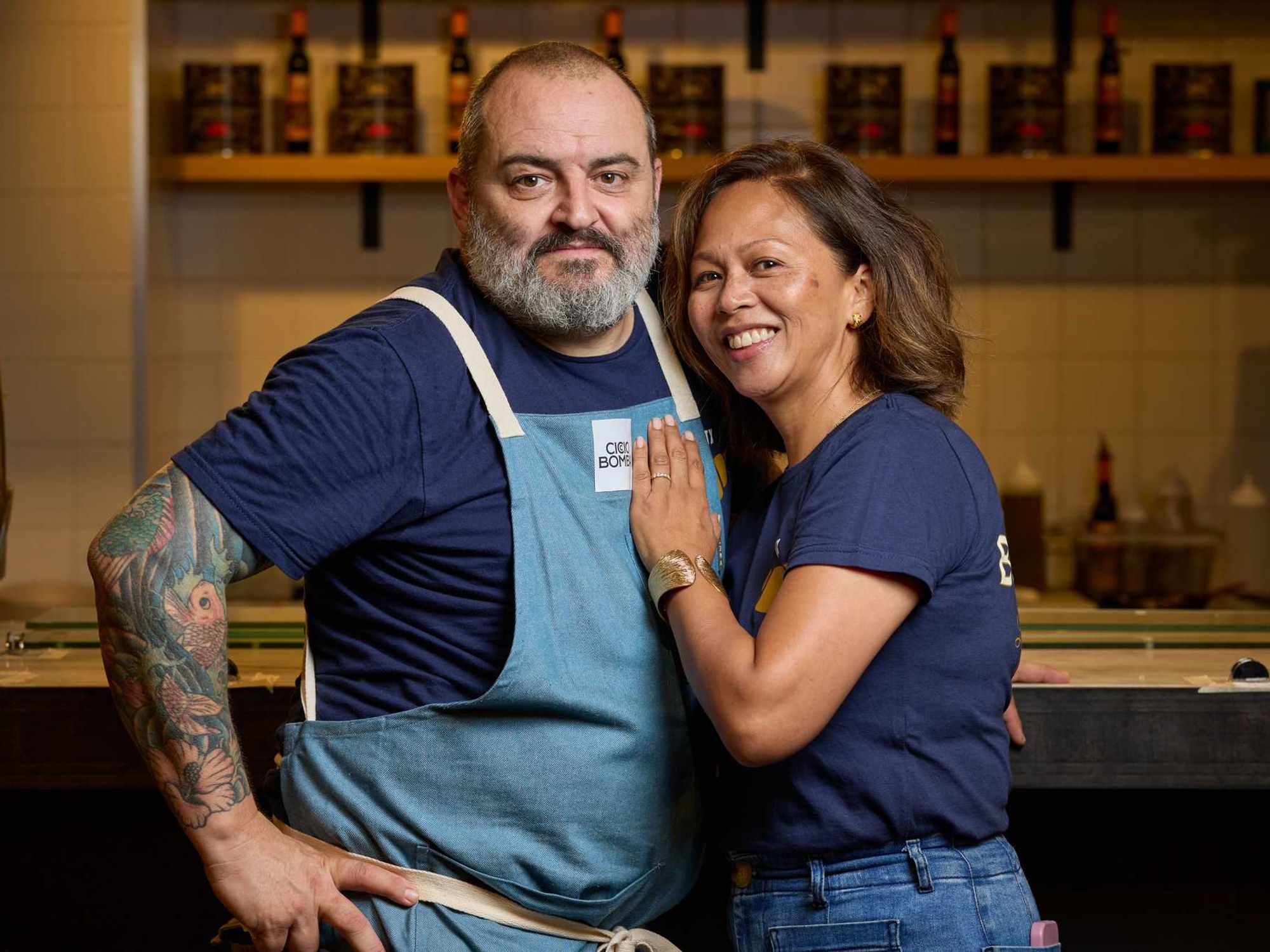 Ciccio Bomba Chef Gianba Vizoni and his wife, Marlo
