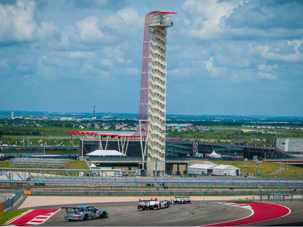 Circuit of the Americas tower and race track