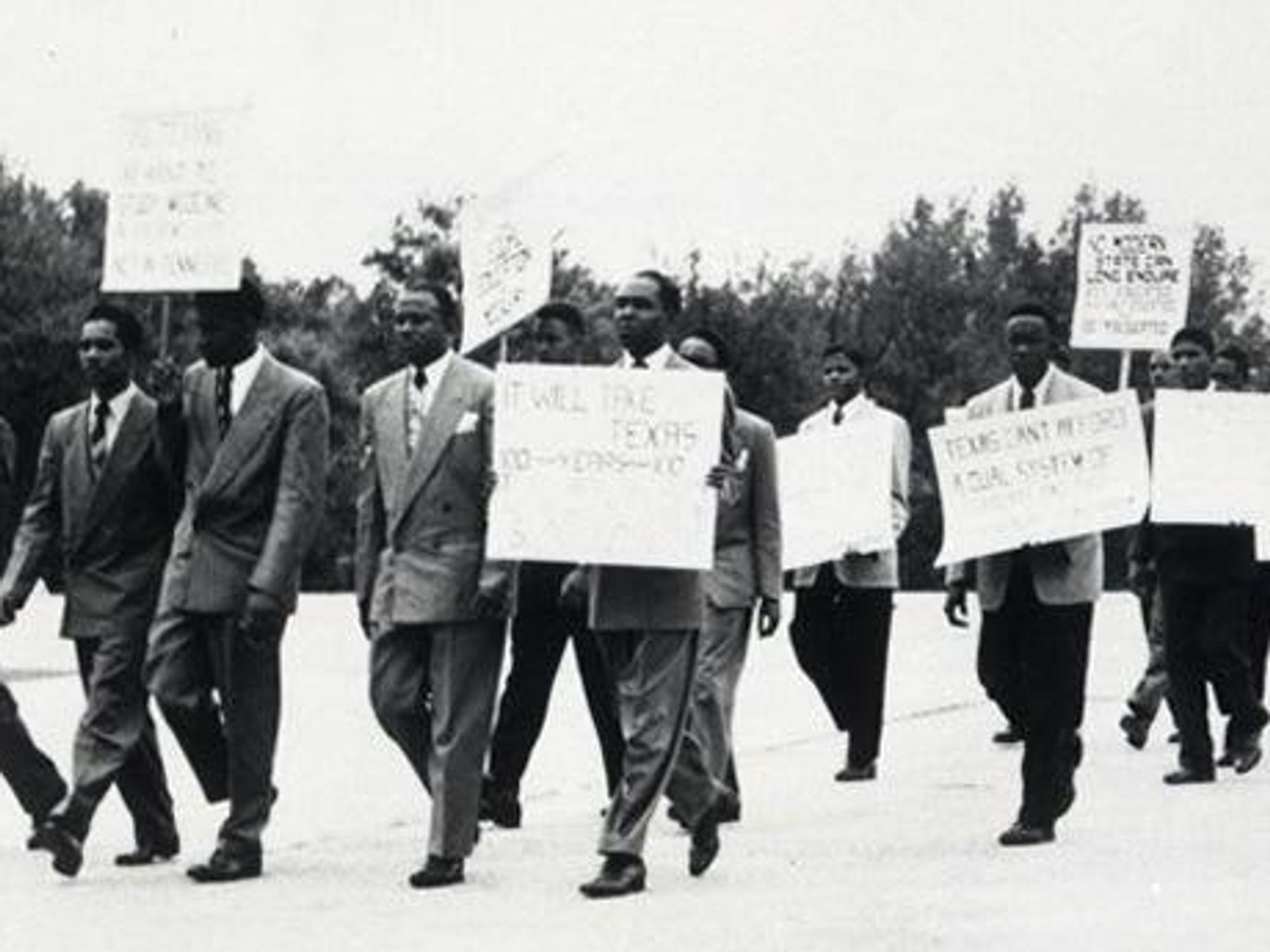 Civil rights protestors at UT capitol
