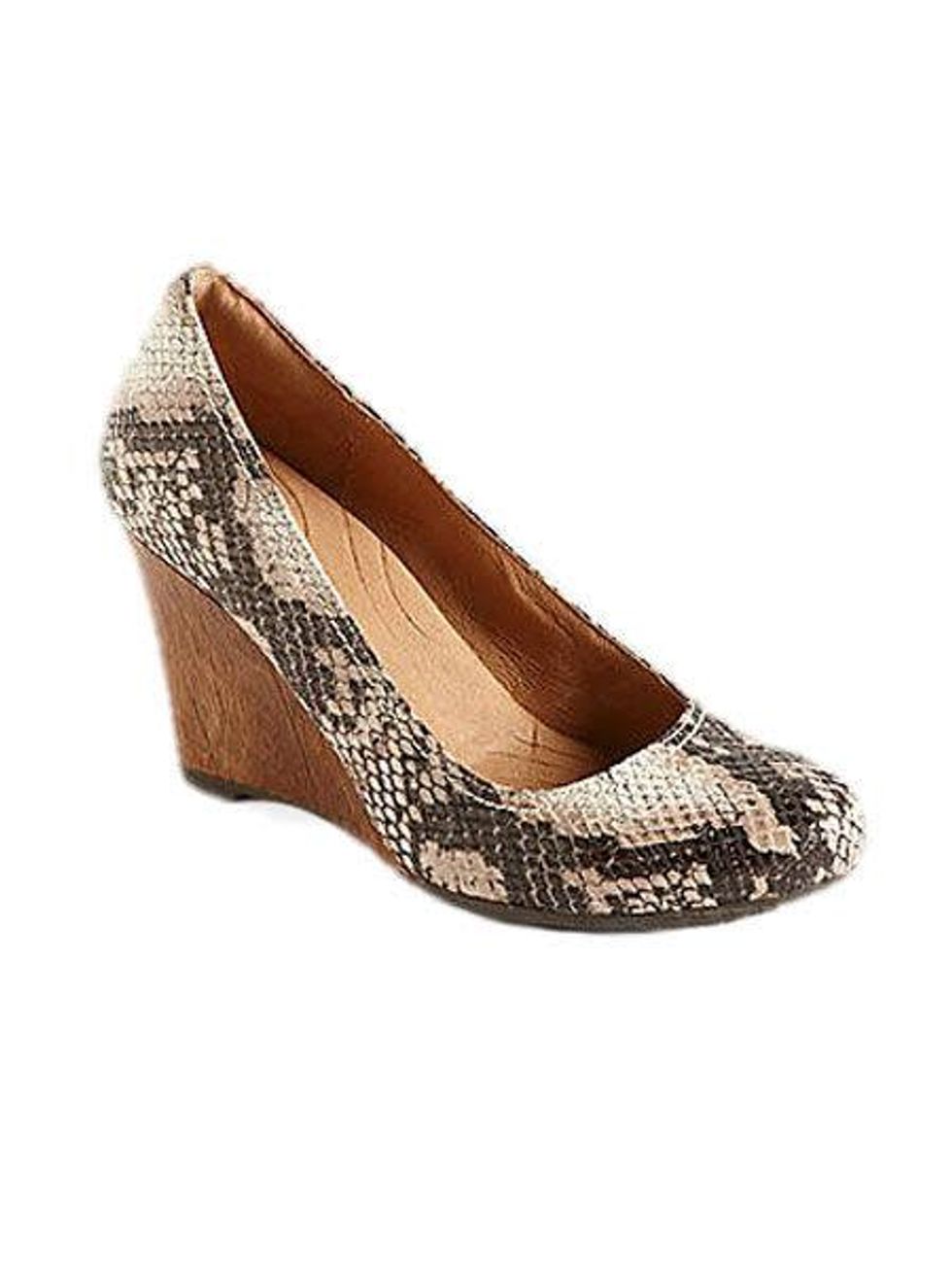 CLARKS Purity Snow Snakeskin-Print Wedge