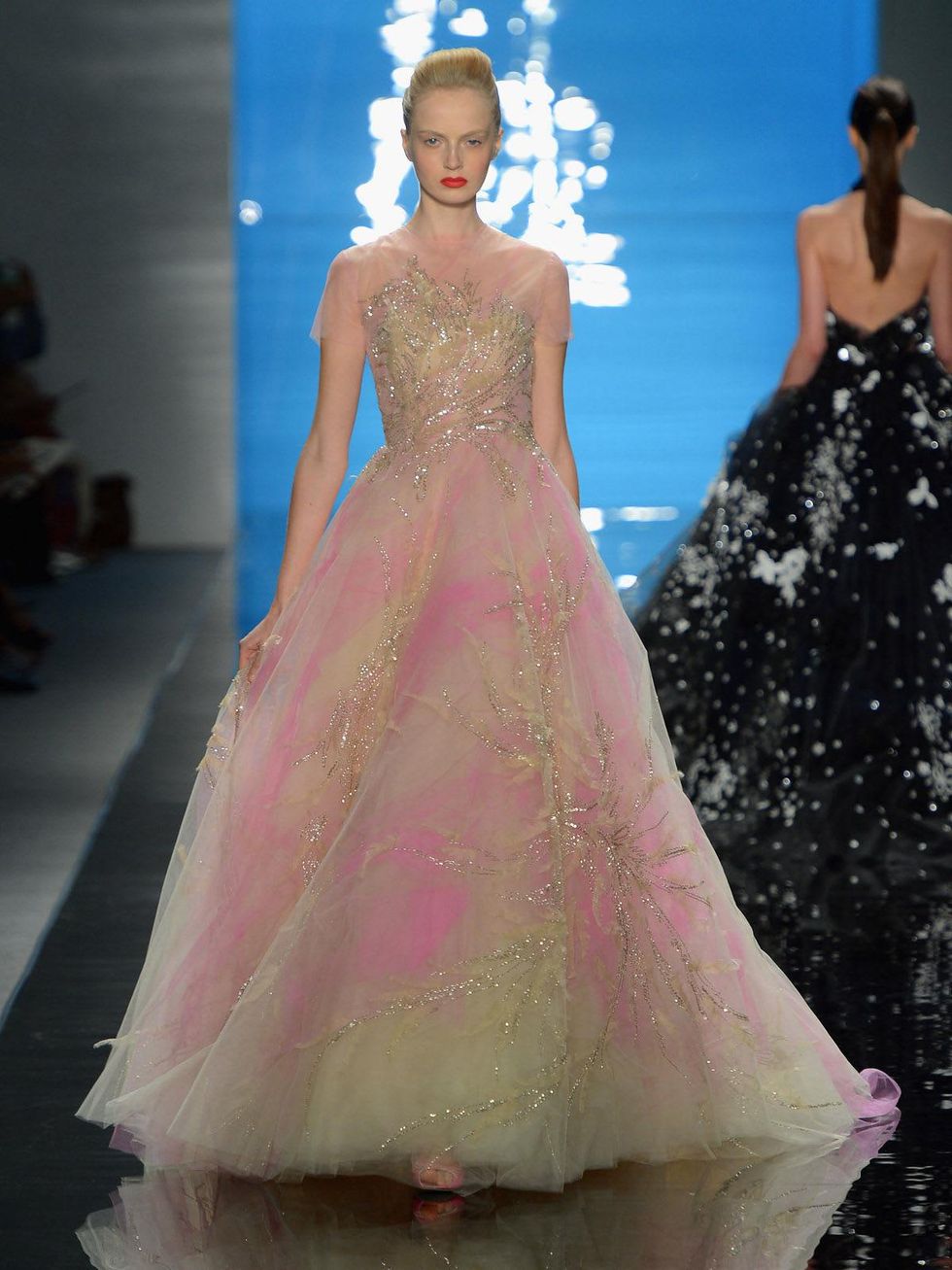 Clifford, Fashion Week spring 2013, Monday, Sept. 10, 2012, Reem Acra, iridescent gown
