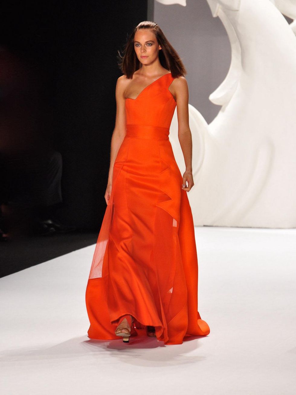 Clifford, Fashion Week spring 2013, September 2012, Carolina Herrera, orange gown