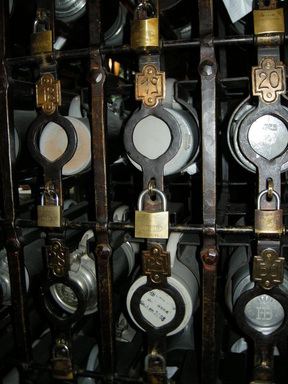 Clifford in Munich April 2014 beer stein storage