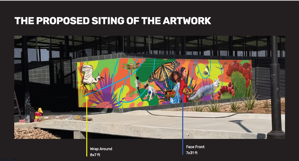 Colony Park Pool mural mockup