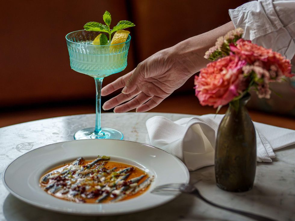 Commodore Perry Estate five-year anniversary cocktail The Southside Sapphire