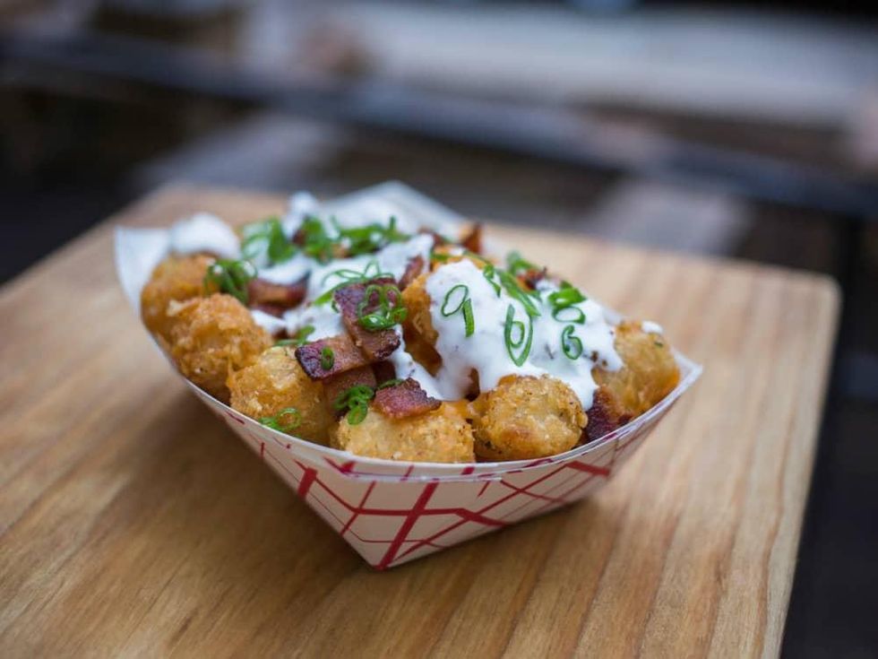 Container Bar Rainey Street food truck tater tots