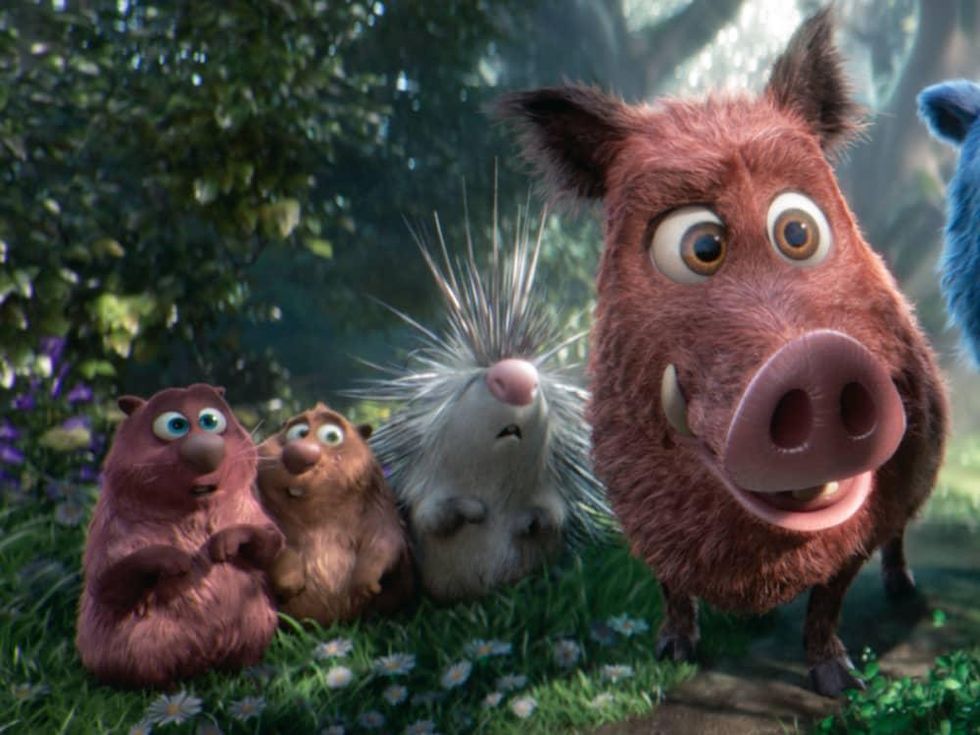 Cooper (Ken Jeong), Gus (Kenan Thompson), Steve (John Oliver), and Greta (Mila Kunis) in Wonder Park