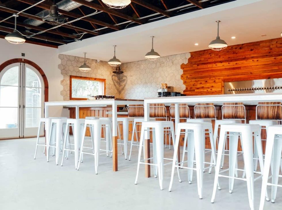 Cosmic Coffee + Beer Garden interior