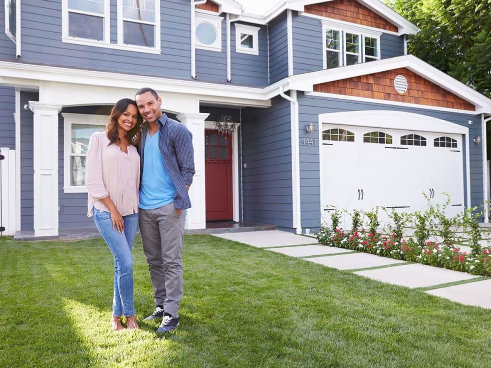 Couple buying a house