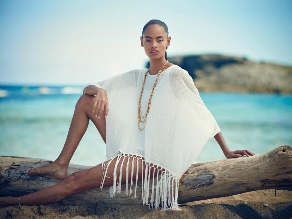 Cover-up and necklace