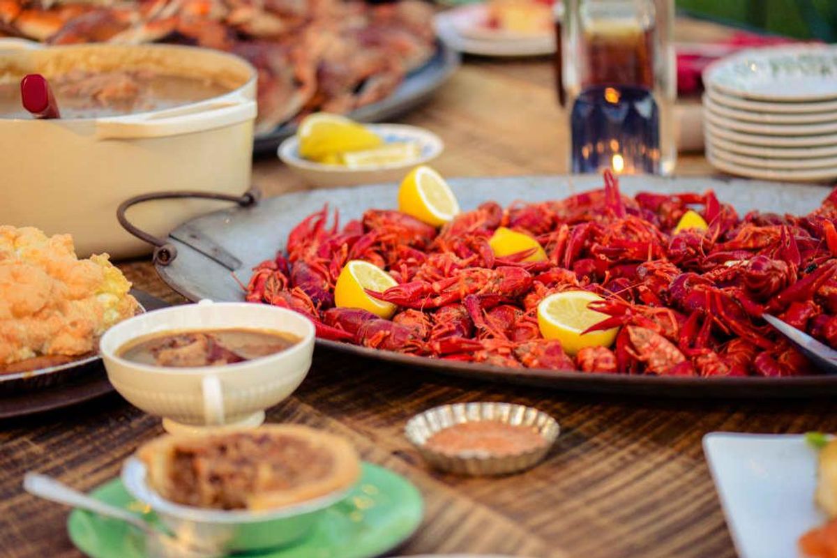 Enjoy delicious Cajun/Creole food like gumbo, jambalaya, crab, and