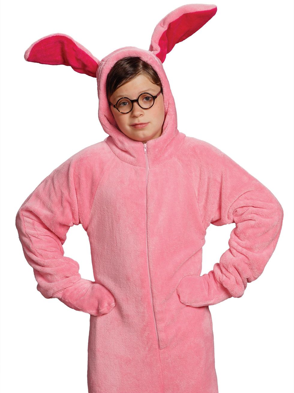 cropped photo Magnus Bohls as Ralphie in ZACH Theatre's production of A Christmas Story