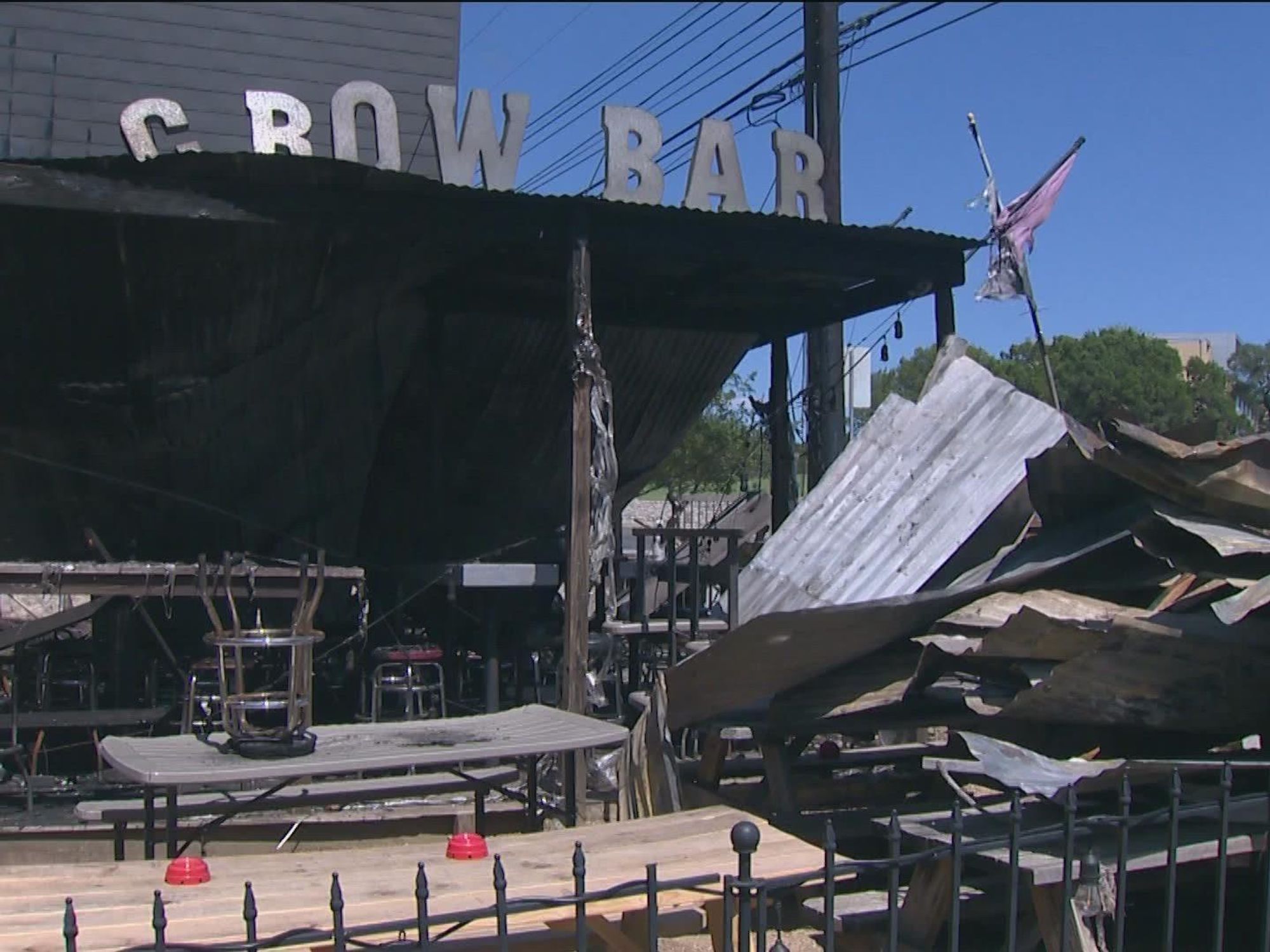 Crow Bar in Austin, destroyed by fire