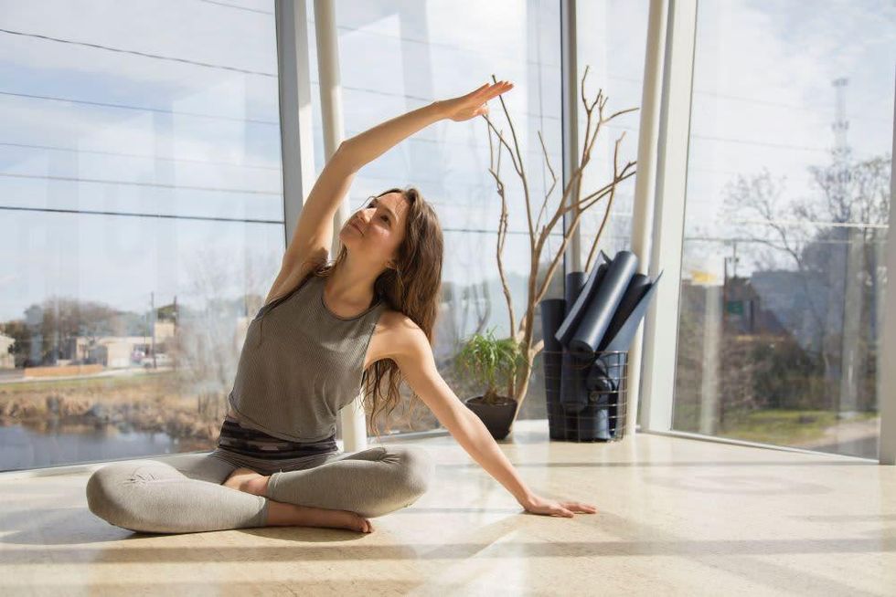 Crux Climbing Center streaming yoga class