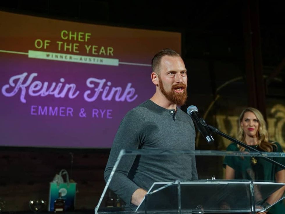 CultureMap Austin 2018 Tastemaker Awards at Fair Market Austin Chef of the Year Kevin Fink