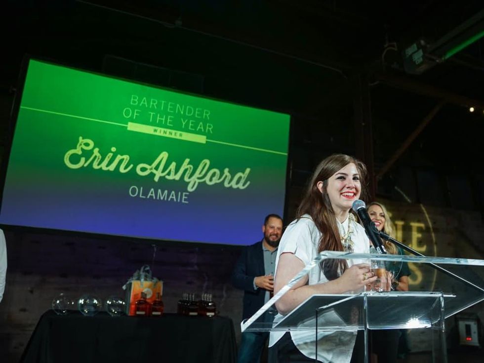 CultureMap Austin 2018 Tastemaker Awards at Fair Market Bartender of the Year Erin Ashford Olamaie