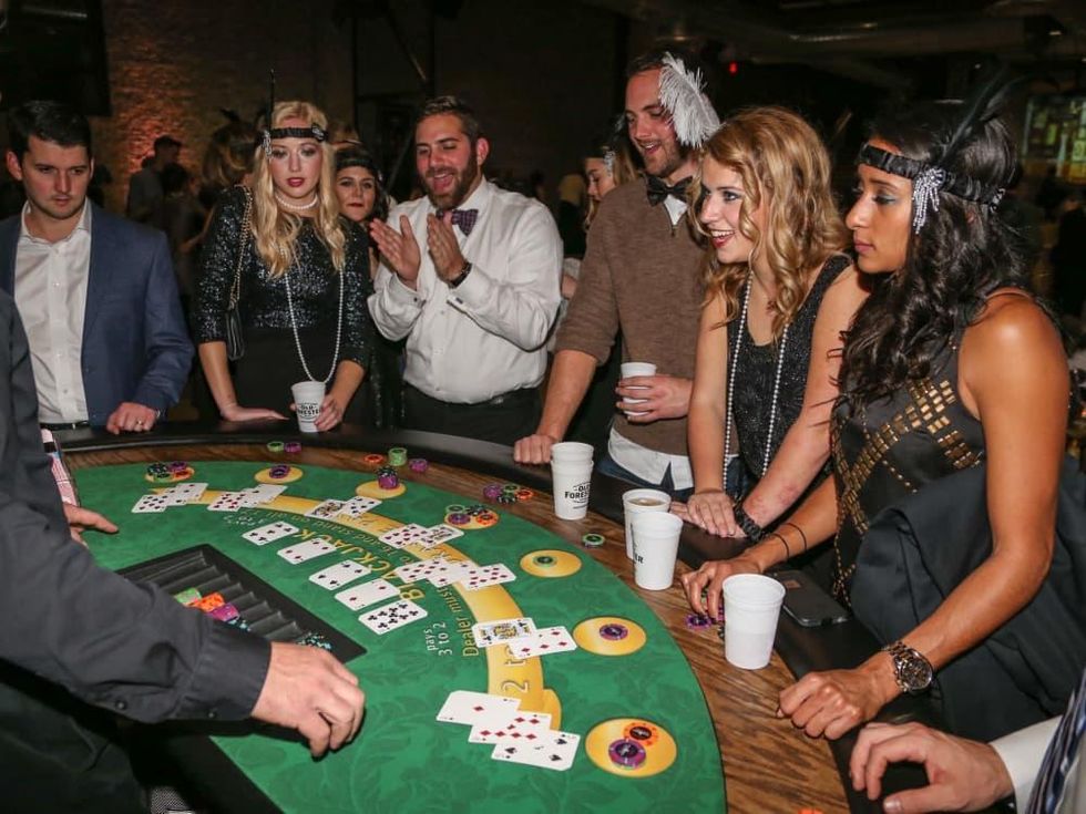 CultureMap Old Forester Bourbon Ball 2016 Blackjack Table Texas Poker Supply