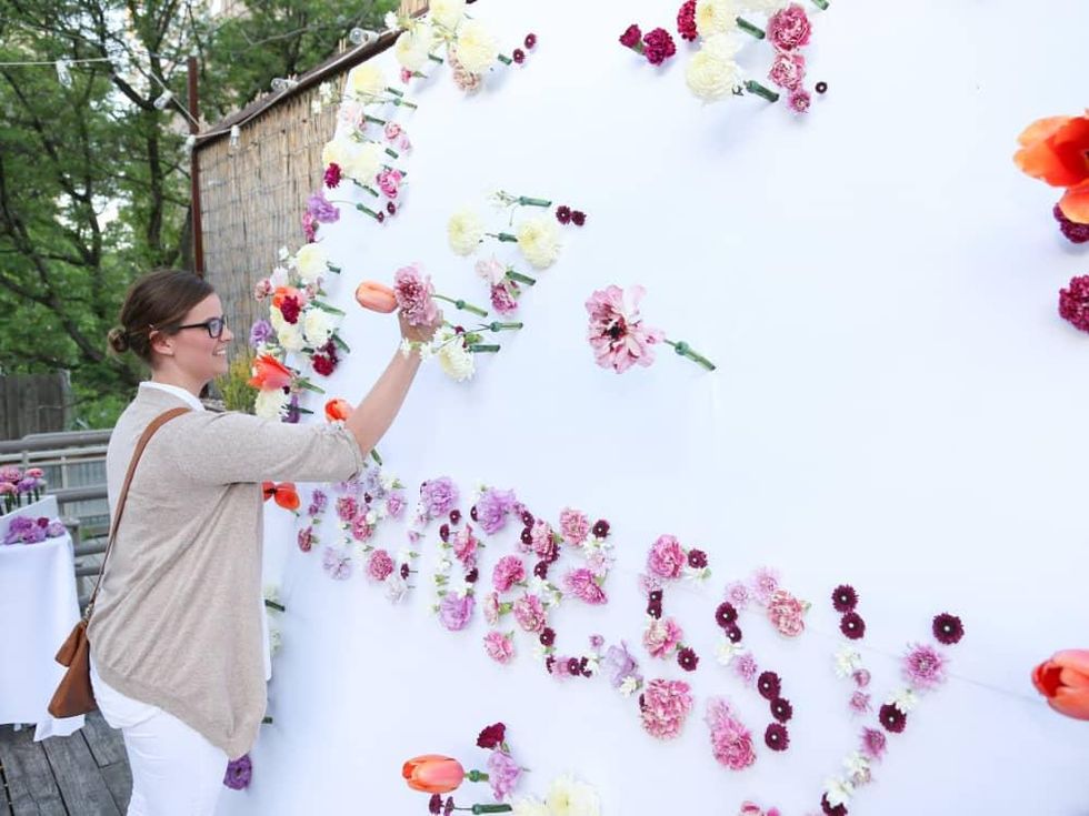 CultureMap Social: The Art Edition at Palm Door Pink Avocado Flower Wall Mary Catherine Luersen
