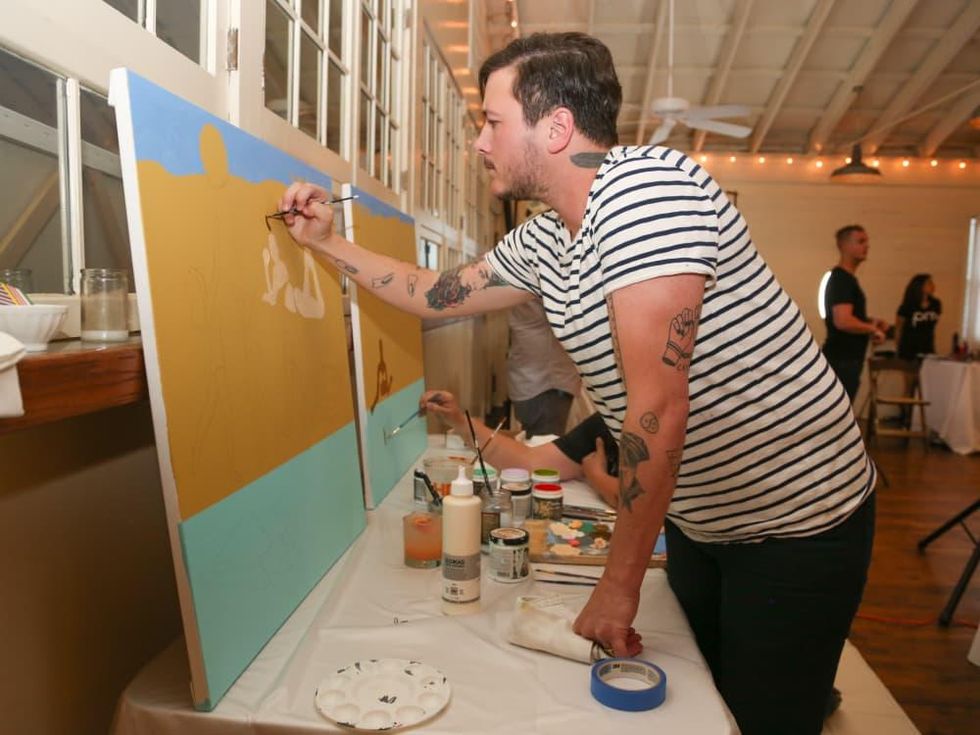 CultureMap Social: The Art Edition at Palm Door Xavier Schipani artist painter painting