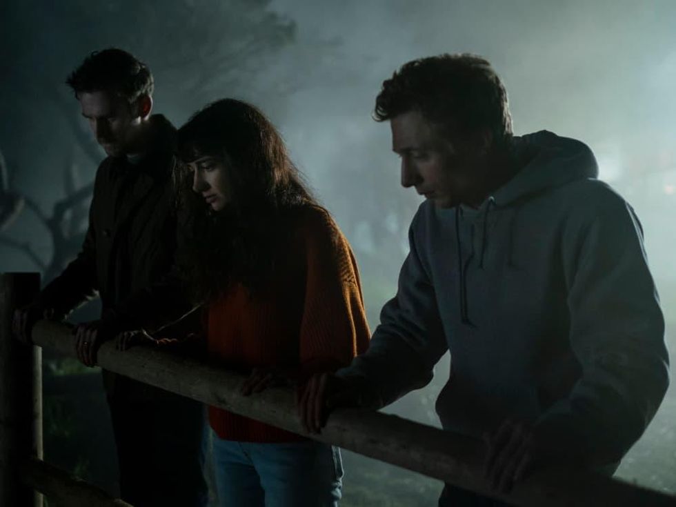 Dan Stevens, Sheila Vand, and Jeremy Allen White in The Rental