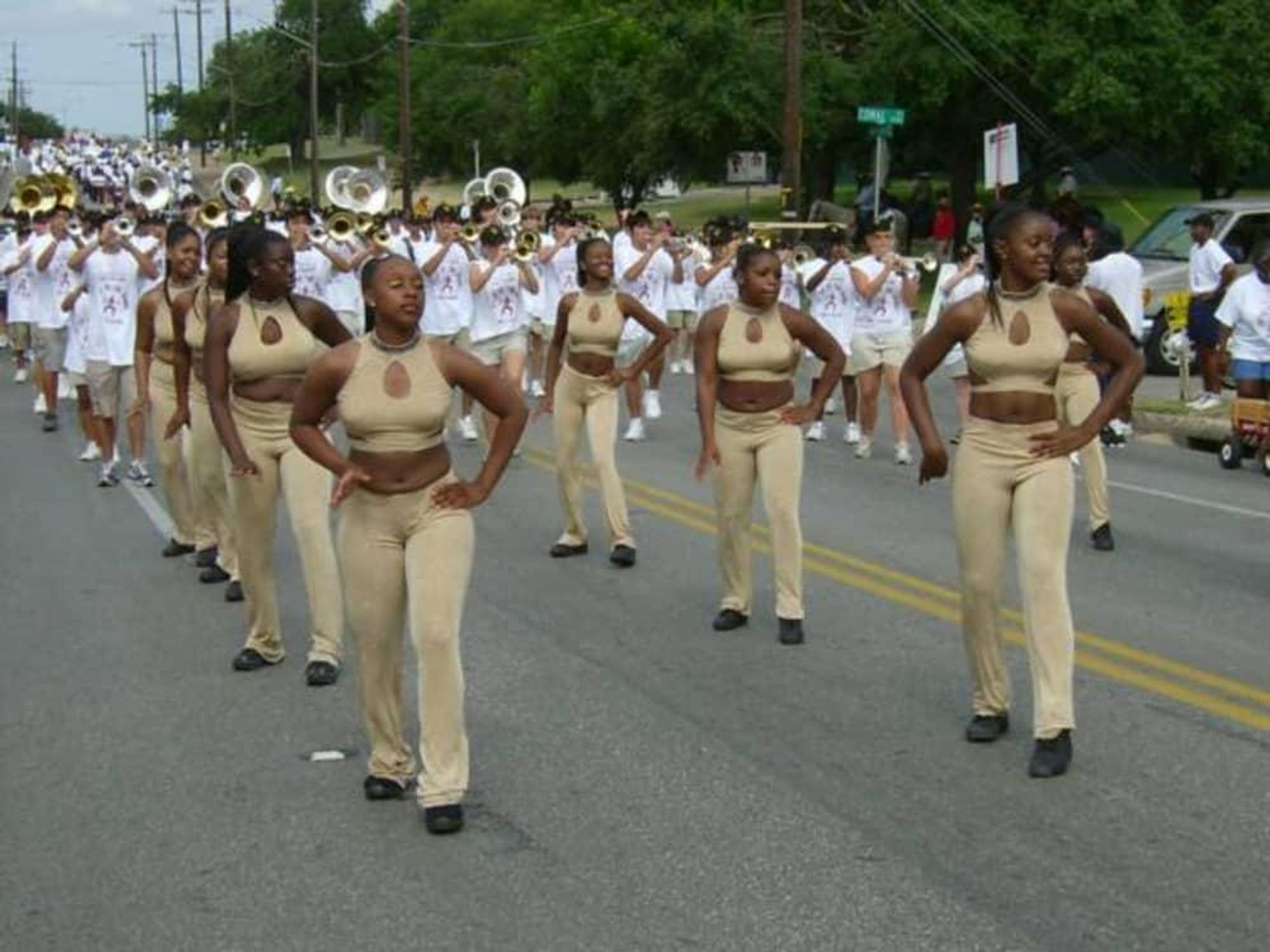 dancers in parade for Central Texas Juneteenth Celebration