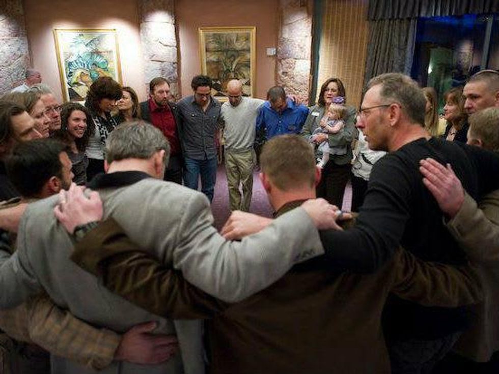 Darden Smith with group at SongwritingWith:Soldiers session retreat