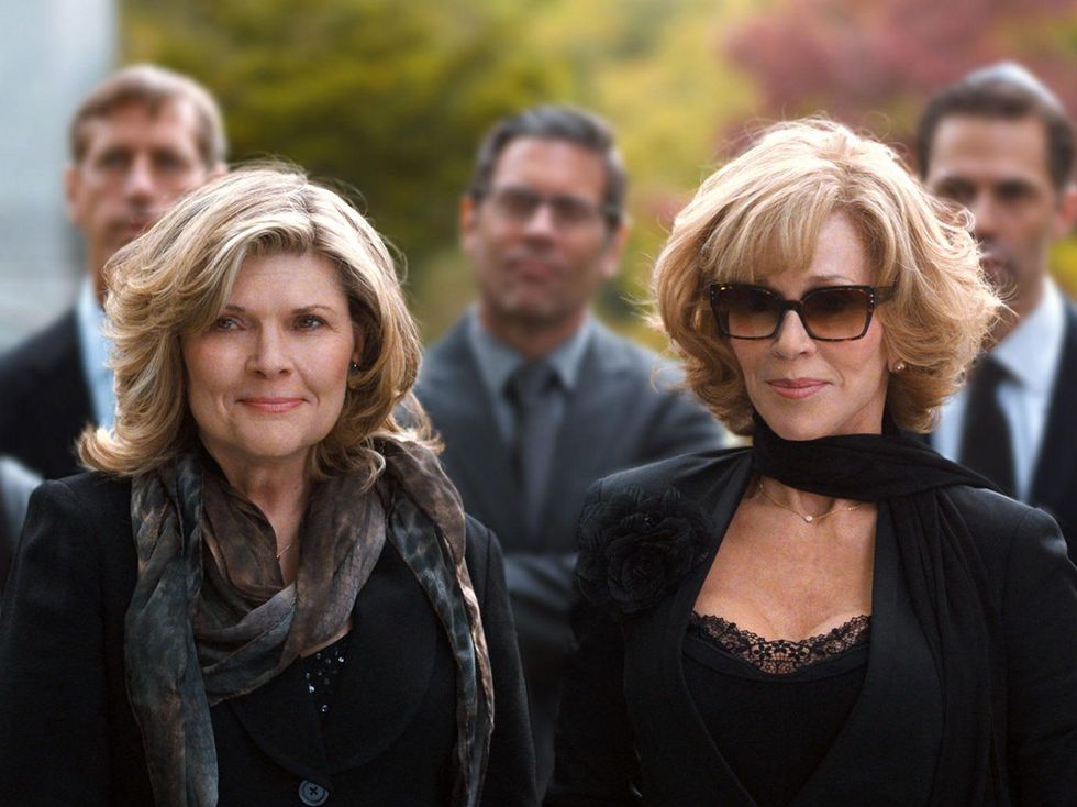 Debra Monk and Jane Fonda in This is Where I Leave You